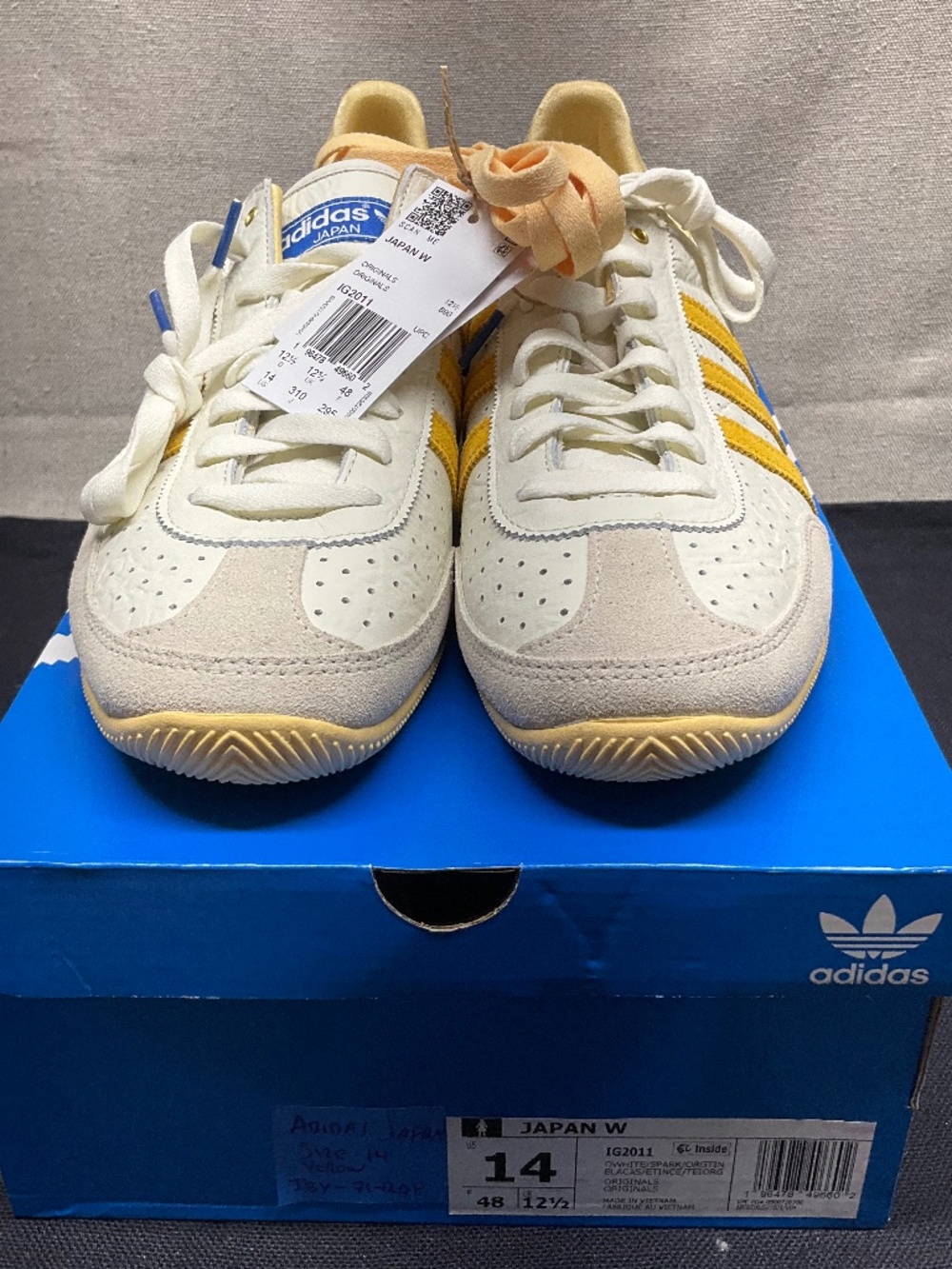 Adidas Women's Japan 'Off White Orange Tint' Women's IG2011 size 14